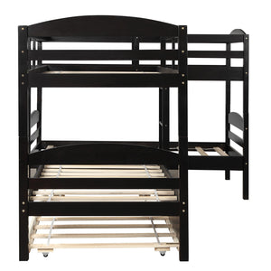 Homeroots Espresso Twin Contemporary Manufactured Wood And Solid Wood Bunk Bed  Manufactured Wood And Solid Wood 403940