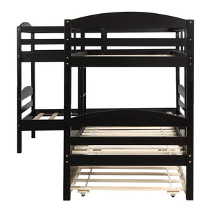 Homeroots Espresso Twin Contemporary Manufactured Wood And Solid Wood Bunk Bed  Manufactured Wood And Solid Wood 403940