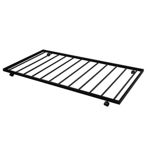 Homeroots Black Twin Over Twin Traditional Steel Bunk Bed  Steel 403942