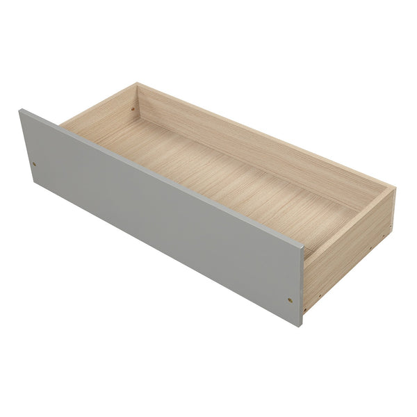 Homeroots Gray Full Over Full Contemporary Bunk Bed With Stairs  Manufactured Wood And Solid Wood 403946