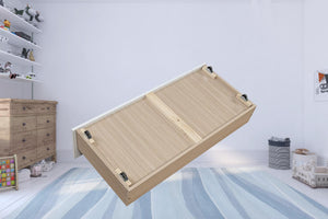 Homeroots White Full Over Full Contemporary Bunk Bed With Stairs  Manufactured Wood And Solid Wood 403947