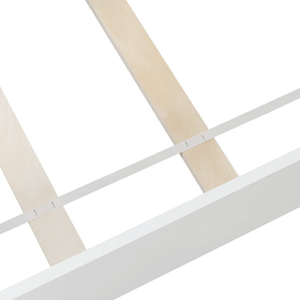 Homeroots White Full Over Full Contemporary Bunk Bed With Stairs  Manufactured Wood And Solid Wood 403947