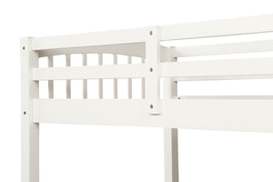 Homeroots White Twin Over Twin Bunk Bed With Trundle And Drawers  Manufactured Wood And Solid Wood 403998