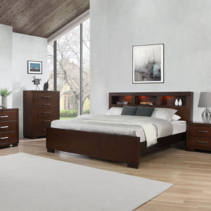 English Elm Polk Cappuccino 6-Drawer Dresser with Broad Top and Long Bar Pulls, Rich Finish for Calm Bedroom Style B062P378452