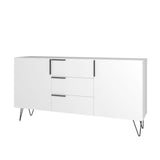 Manhattan Comfort Beekman Mid-Century Modern Sideboard White 403AMC198