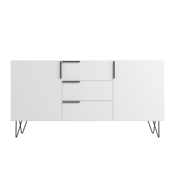 Manhattan Comfort Beekman Mid-Century Modern Sideboard White 403AMC198