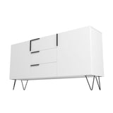 Manhattan Comfort Beekman Mid-Century Modern Sideboard White 403AMC198