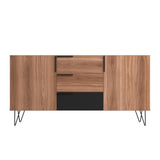 Manhattan Comfort Beekman Mid-Century Modern Sideboard Brown and Black 403AMC240