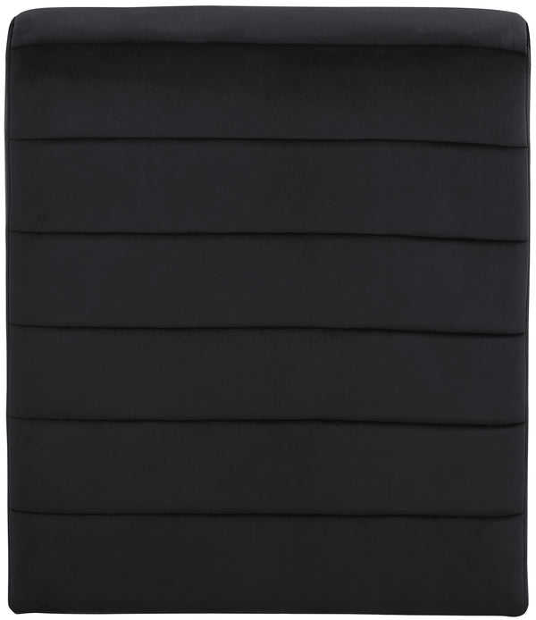 Ivy Black Velvet Accent Chair 403Black Meridian Furniture