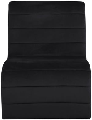 Ivy Black Velvet Accent Chair 403Black Meridian Furniture