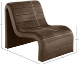 Ivy Brown Velvet Accent Chair 403Brown Meridian Furniture