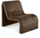 Ivy Brown Velvet Accent Chair 403Brown Meridian Furniture