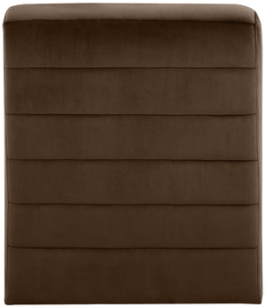 Ivy Brown Velvet Accent Chair 403Brown Meridian Furniture