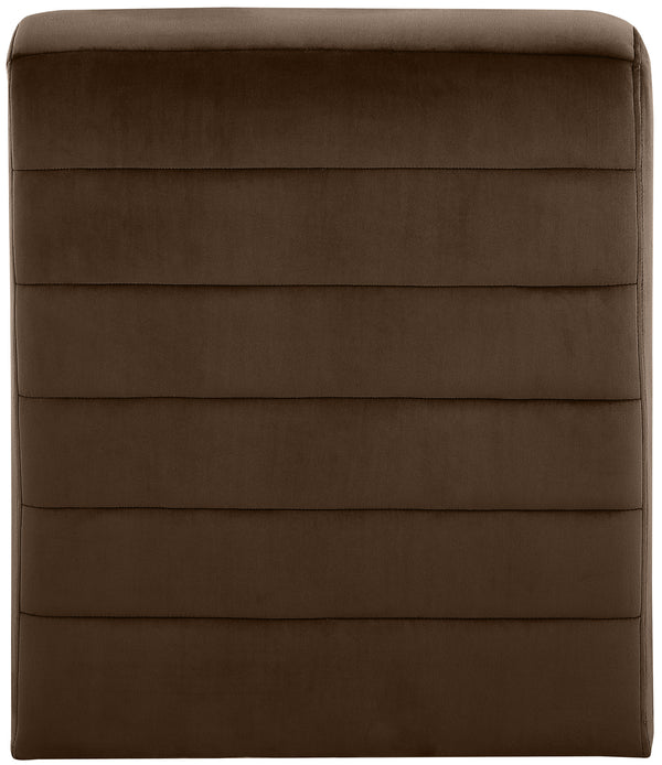 Ivy Brown Velvet Accent Chair 403Brown Meridian Furniture