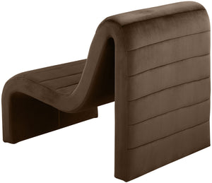 Ivy Brown Velvet Accent Chair 403Brown Meridian Furniture