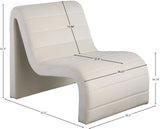 Ivy Cream Velvet Accent Chair 403Cream Meridian Furniture