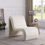 Ivy Cream Velvet Accent Chair 403Cream Meridian Furniture