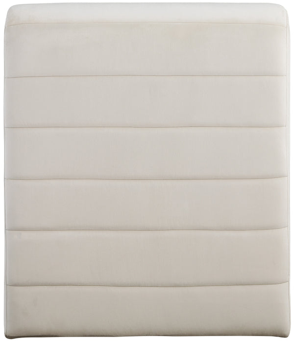 Ivy Cream Velvet Accent Chair 403Cream Meridian Furniture