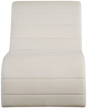 Ivy Cream Velvet Accent Chair 403Cream Meridian Furniture