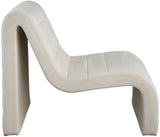 Ivy Cream Velvet Accent Chair 403Cream Meridian Furniture