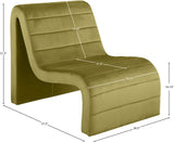 Ivy Olive Velvet Accent Chair 403Olive Meridian Furniture