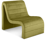 Ivy Olive Velvet Accent Chair 403Olive Meridian Furniture