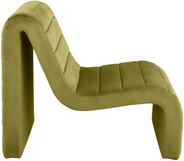 Ivy Olive Velvet Accent Chair 403Olive Meridian Furniture