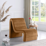 Ivy Saddle Velvet Accent Chair 403Saddle Meridian Furniture