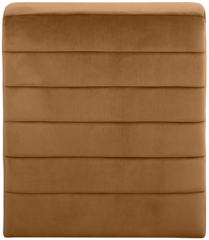 Ivy Saddle Velvet Accent Chair 403Saddle Meridian Furniture