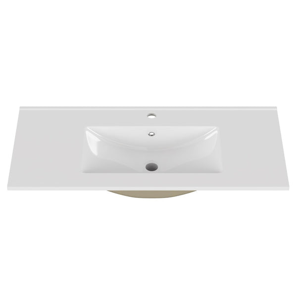 English Elm 39.4-inch Vitreous Ceramic Drop-in Sink for 36 Inch Vanity Modern Bath W3151P411600