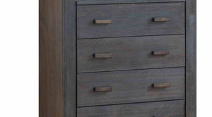 English Elm Transitional Hardwood Bedroom Chest Slat Front Mortise Tenon Joinery Charcoal Brown B2741P416522