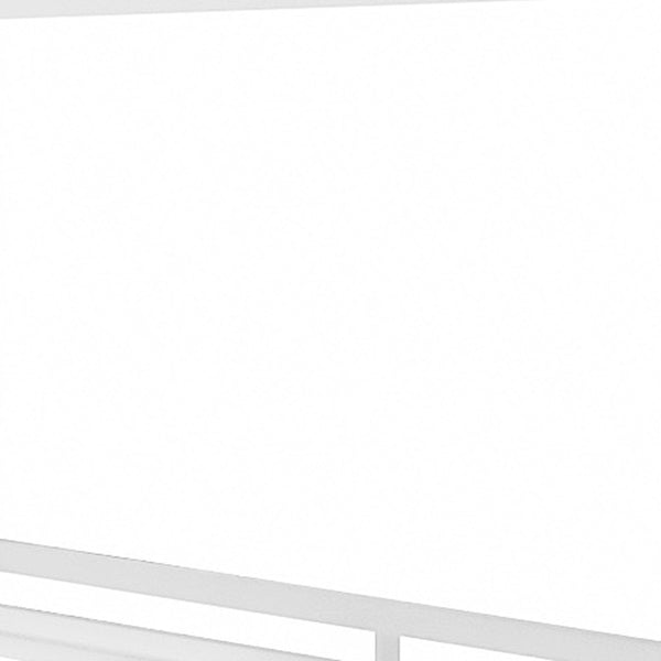 Homeroots White Twin Xl Over Full Xl Over Queen Size Bunk Bed  Steel 404005