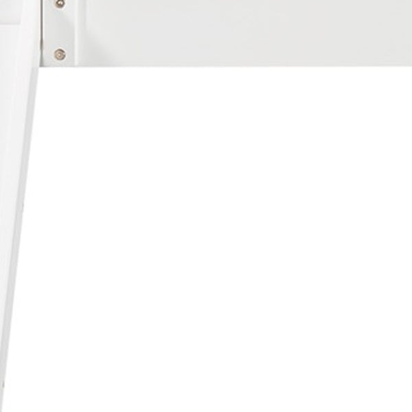 Homeroots White Twin Over Twin Playhouse Styled Bunk Bed  Manufactured Wood And Solid Wood 404047