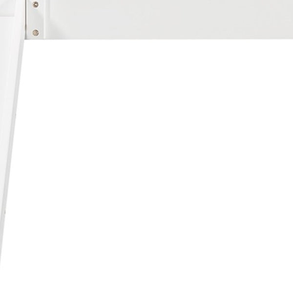 Homeroots White Twin Over Twin Playhouse Styled Bunk Bed  Manufactured Wood And Solid Wood 404047