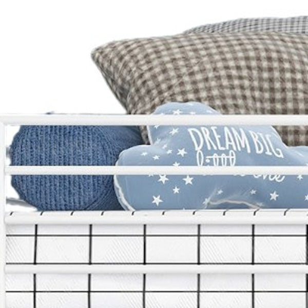 Homeroots White Heavy Duty Twin Over Full Metal Bunk Bed  Iron 404064