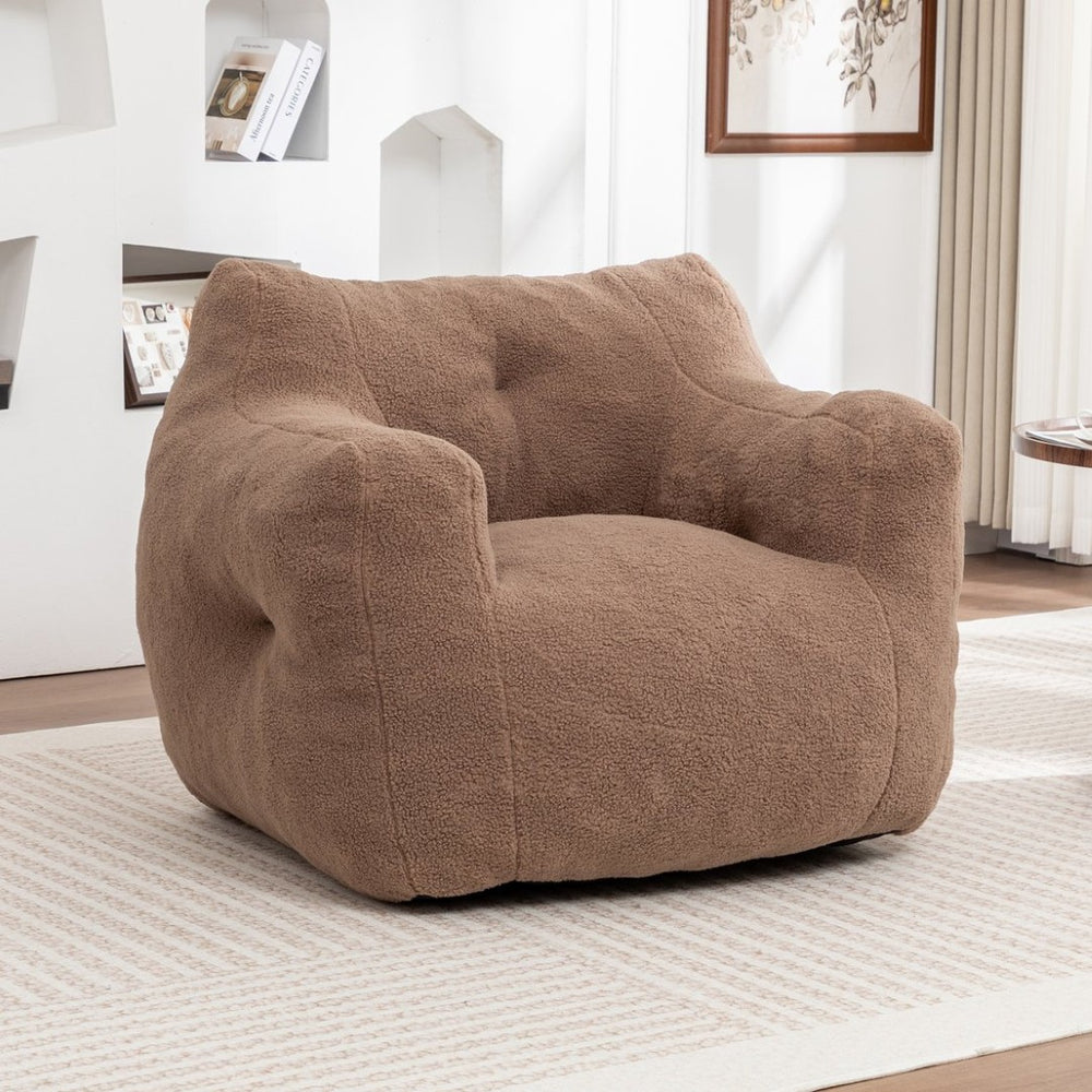 English Elm Bean Bag Sofa Chair with Armrests High Density Foam Support for Adults Lounge Seating Coffee W2200P454022
