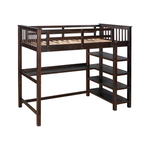 Homeroots Espresso Twin Traditional Manufactured Wood And Solid Wood Bunk Bed  Manufactured Wood And Solid Wood 404086