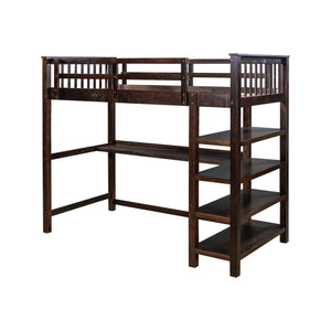 Homeroots Espresso Twin Traditional Manufactured Wood And Solid Wood Bunk Bed  Manufactured Wood And Solid Wood 404086