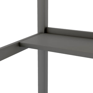 Homeroots Gray Twin Size Wood Loft Bed With Storage Shelves And Desk  Manufactured Wood + Solid Wood 404098