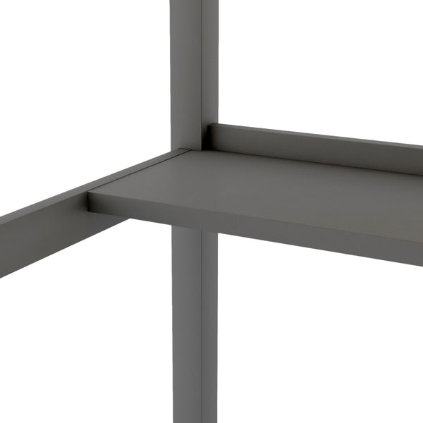 Homeroots Gray Twin Size Wood Loft Bed With Storage Shelves And Desk  Manufactured Wood + Solid Wood 404098