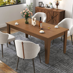 English Elm Dining Table Extendable Woodgrain Melamine Top Seats up to Ten Open Plan Kitchen Oak W331S00207