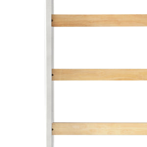 Homeroots White Low Loft Bed With Slide  Manufactured Wood + Solid Wood 404107