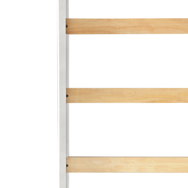 Homeroots White Low Loft Bed With Slide  Manufactured Wood + Solid Wood 404107