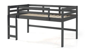 Homeroots Twin Loft Bed Gray Finish  Manufactured Wood And Solid Wood 404114