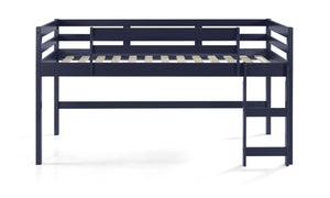 Homeroots Twin Loft Bed Navy Blue Finish  Manufactured Wood And Solid Wood 404115
