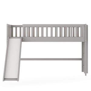 Homeroots Gray Twin Traditional Manufactured Wood And Solid Wood Bunk Bed  Manufactured Wood And Solid Wood 404122