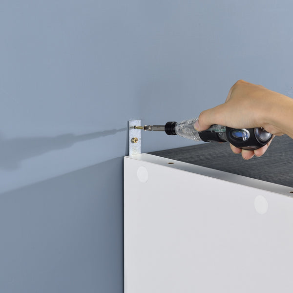 Homeroots Modern Dark Gray And White Six Cube Storage Bookshelf  Manufactured Wood 404135