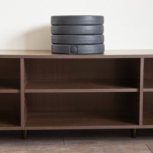 Homeroots Classic Dark Brown Finish Open Tv Stand  Manufactured Wood 404139