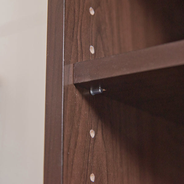 Homeroots Classic Dark Brown Finish Open Tv Stand  Manufactured Wood 404139