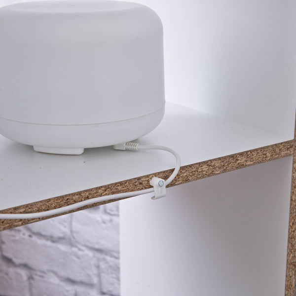 Homeroots Classic White Finish Six Cubby Stepped Bookcase  Manufactured Wood 404140